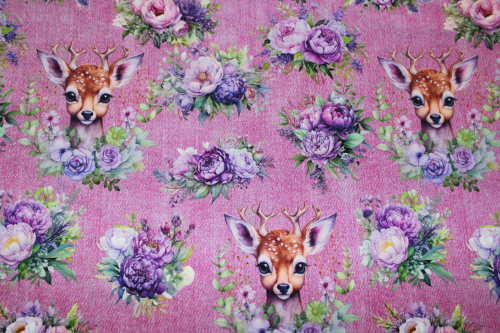 Preview: French Terry Dear Love jeans rosé (10 cm)